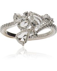 Harakh - Cascade 18k White Gold Diamond Ring - Lyst