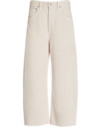 Citizens of Humanity - Ayla Rigid High-rise Cropped Raw-edge Wide-leg Jeans - Lyst