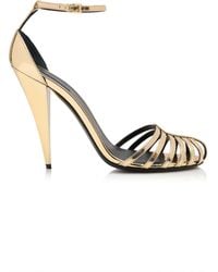 Givenchy - Metallic Strappy Sandals - Lyst