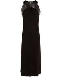 Givenchy - Lace-detailed Crepe Midi Dress - Lyst