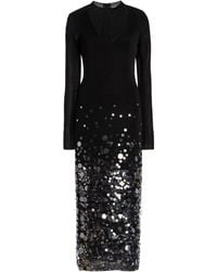 Carolina Herrera - Paillette-Embellished Knit Midi Dress - Lyst