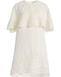 Sea - Lulu Embroidered Linen-Blend Mini Dress - Lyst