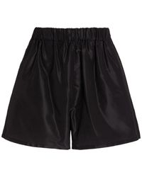 Prada - Silk Logo Shorts - Lyst