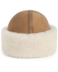 TOTEME - Shearling-Trimmed Suede Hat - Lyst