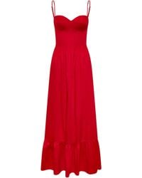 ANDRES OTALORA - Conocerte Bustier Cotton Maxi Dress - Lyst