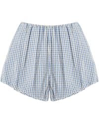 Posse - Aurelia Gingham Cotton Bloomer Shorts - Lyst