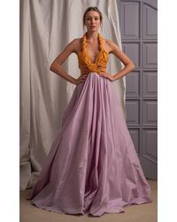 Leal Daccarett Pan Di Zucchero Silk Taffeta Gown - Multicolour