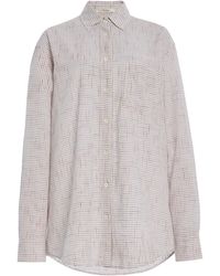 The Row - Dalan Checked Cotton Shirt - Lyst