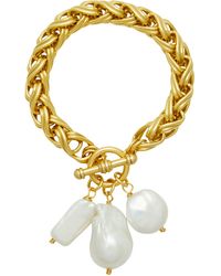 Brinker & Eliza Diana Pearl 24k Gold-plated Bracelet - Metallic