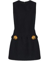Oscar de la Renta - Cotton-Wool Tweed Mini Dress - Lyst