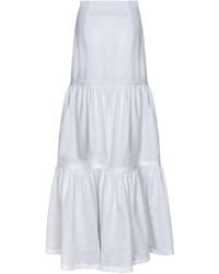 ANDRES OTALORA - Venecia Tiered Linen Maxi Skirt - Lyst