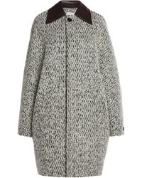 Bottega Veneta - Chevron Bouclé Wool-blend Coat - Lyst
