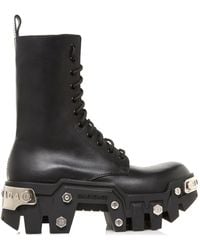 Balenciaga - Bulldozer Platform Lace-up Boots - Lyst