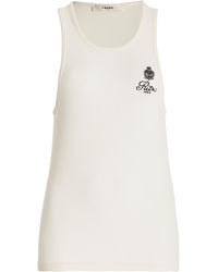 FRAME - X Ritz Ribbed Jersey Tank Top - Lyst