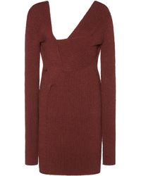 Bottega Veneta - Ribbed-knit Mini Dress - Lyst