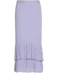 Bottega Veneta - 2-in-1 Flower-knit Cotton Skirt - Lyst