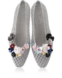 HEAVENLY JELLY - Petal Embellished Jelly Shoes - Lyst