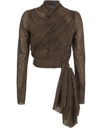Cortana - Silk-Blend Sheer Mire Jacket - Lyst
