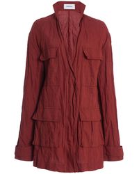 【送料&関税込】Ferragamo Cotton Ruched Effect Jacket Salvatore Ferragamo Cotton Ruched Effect Jacket | ShopSimon