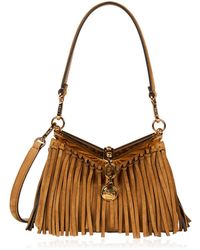 Etro - Small Leather Fringed Shoulder Bag - Lyst