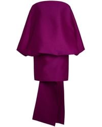 Balenciaga - Off-The-Shoulder Wool-Silk Dress - Lyst