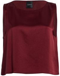 Leset - Barb Satin Crop Top - Lyst