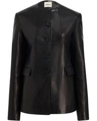KHAITE - Jameson Leather Jacket - Lyst