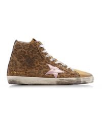 Golden Goose - Francy Leopard-print Suede Sneakers - Lyst