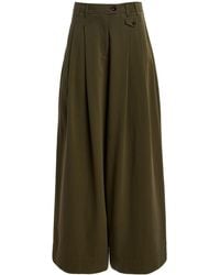 Ulla Johnson - Motherwell Mid-Rise Cotton Wide-Leg Pants - Lyst