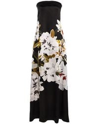 Adam Lippes - Marais Rhododendron-Printed Silk-Charmeuse Maxi Dress - Lyst