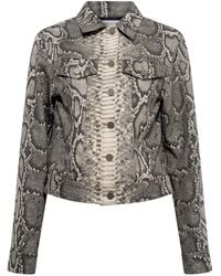 Gabriela Hearst - Bronte Snake-Printed Denim Jacket - Lyst