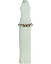 Conner Ives - Exclusive Abalone Shell Belted Crepe Maxi Dress - Lyst
