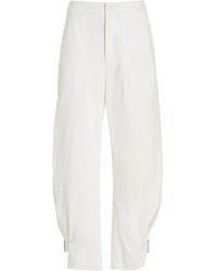Proenza Schouler - Kay Stretch-cotton Twill Tapered Pants - Lyst