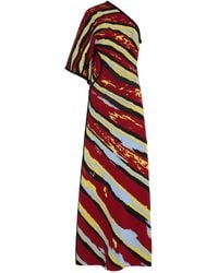 Bottega Veneta - One-shoulder Jacquard-knit Maxi Dress - Lyst