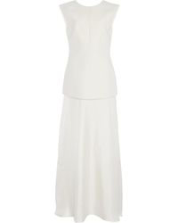 Rohe - Silk-detailed Wool-blend Open-back Dress - Lyst
