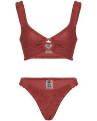 Hunza G - Hallie Seersucker Bikini Set - Lyst
