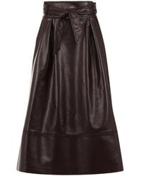 martin grant gathered drop-waist silk midi dress Martin Grant Gathered Drop-waist Silk Midi Skirt