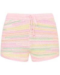 LoveShackFancy - Windly Cotton Knit Shorts - Lyst