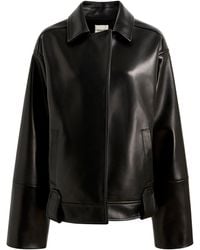 KHAITE - Alder Plonge Leather Jacket - Lyst