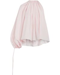 A.W.A.K.E. MODE - Linen-Blend One-Sleeve Voluminous Top - Lyst