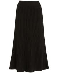 Bottega Veneta - Ribbed-Knit Wool Midi Skirt - Lyst