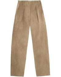 Cortana - Cassian Pleated Pants Linen-Blend Wide-Leg Pants - Lyst