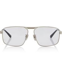 Balenciaga - Tag 3.0 Aviator-frame Metal Sunglasses - Lyst