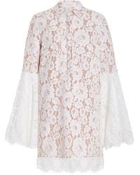Michael Kors - Flutter Sleeve Lace Mini Dress - Lyst