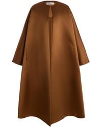 Oscar de la Renta - Draped Satin Coat - Lyst