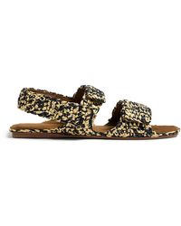 KHAITE - Boden Raffia Sandals - Lyst
