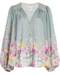 Aje. - Dreamscape Printed Blouse - Lyst