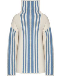Malo - High-Neck Virgin Wool-Cashmere Intarsia Sweater - Lyst