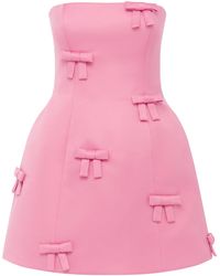 LEO LIN - Roselle Bow-Embellished Mini Dress - Lyst