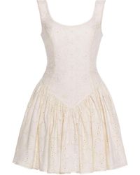 Agua Bendita - Pluma Playa Cotton Mini Dress - Lyst